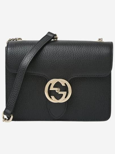 Interlocking GG Chain Small Cross Bag Black - GUCCI - BALAAN 2