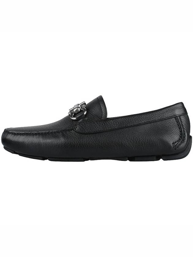 Gancini Ornament Driving Shoes Black - SALVATORE FERRAGAMO - BALAAN 4