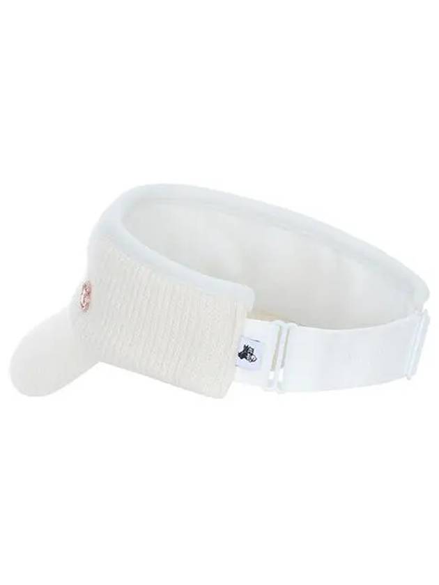 Women s Cashmere Knit Visor 8704LXAS IVORY - BLACK&WHITE - BALAAN 4