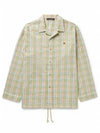 Men's Flannel Long Sleeve Shirt Orange Beige - ACNE STUDIOS - BALAAN 2