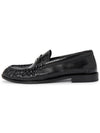 Le Signature Cassandre Logo Plaque Lamb Skin Loafer Black - SAINT LAURENT - BALAAN 4