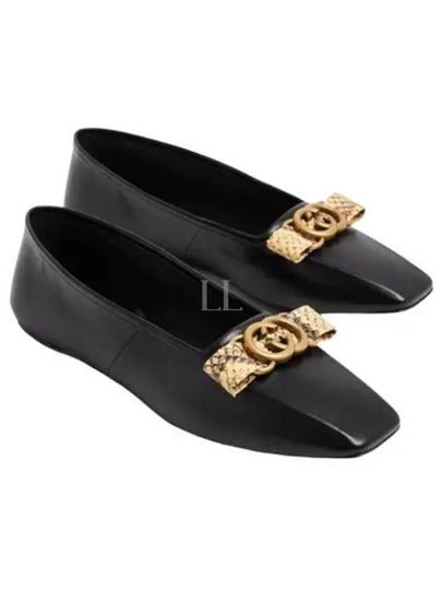 Double G Ballet Flats Black - GUCCI - BALAAN 2