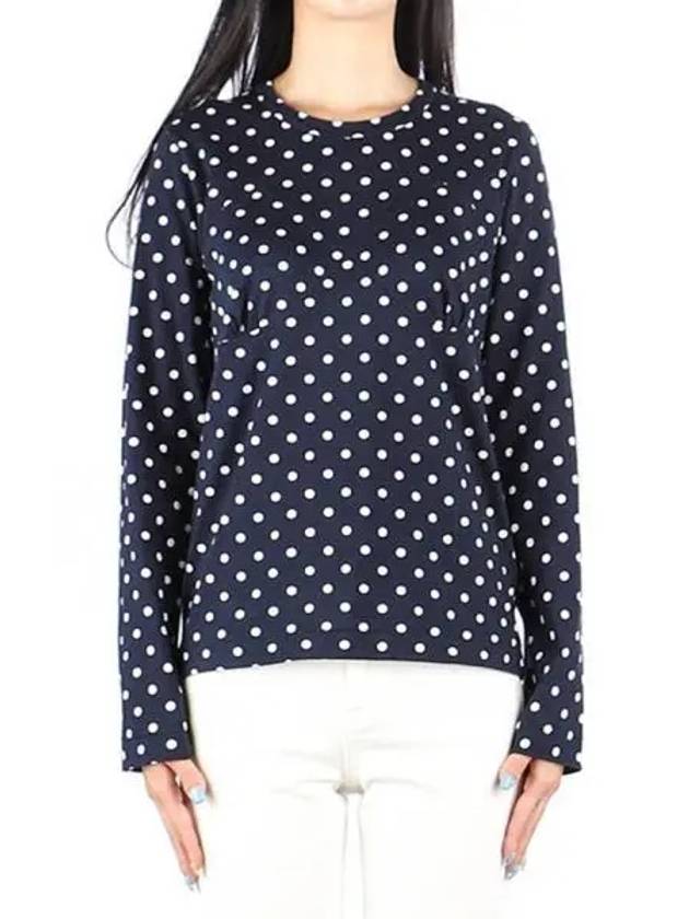 Women s Long Sleeve T Shirt RCT024 NAVY 271030 - COMME DES GARCONS - BALAAN 1