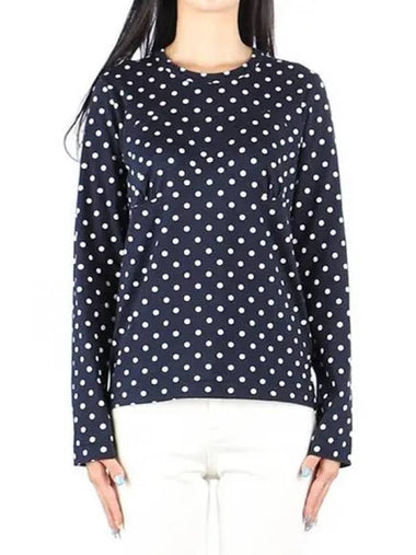 Women s Long Sleeve T Shirt RCT024 NAVY 270278 - COMME DES GARCONS - BALAAN 1