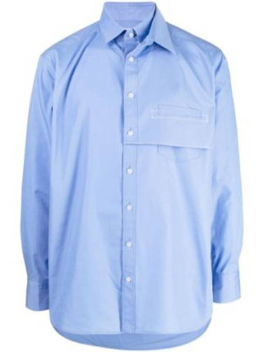 Color Long Sleeve Shirt 695176 Free Sax Blue - KOLOR - BALAAN 1