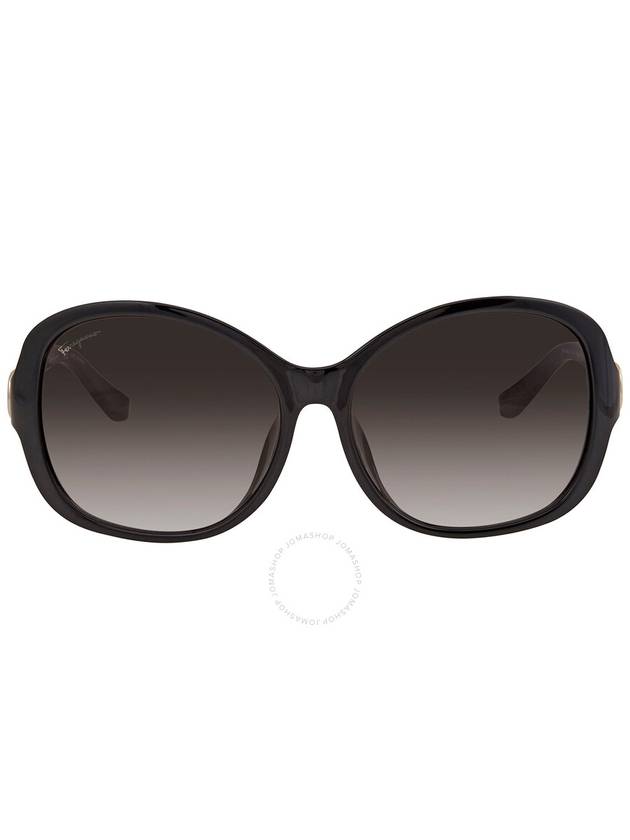 Eyewear Round Acetate Sunglasses Black - SALVATORE FERRAGAMO - BALAAN 2