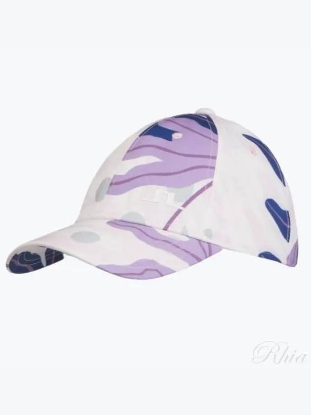 Women's Asta Print Ball Cap Paradise Monstera Pink - J.LINDEBERG - BALAAN 2