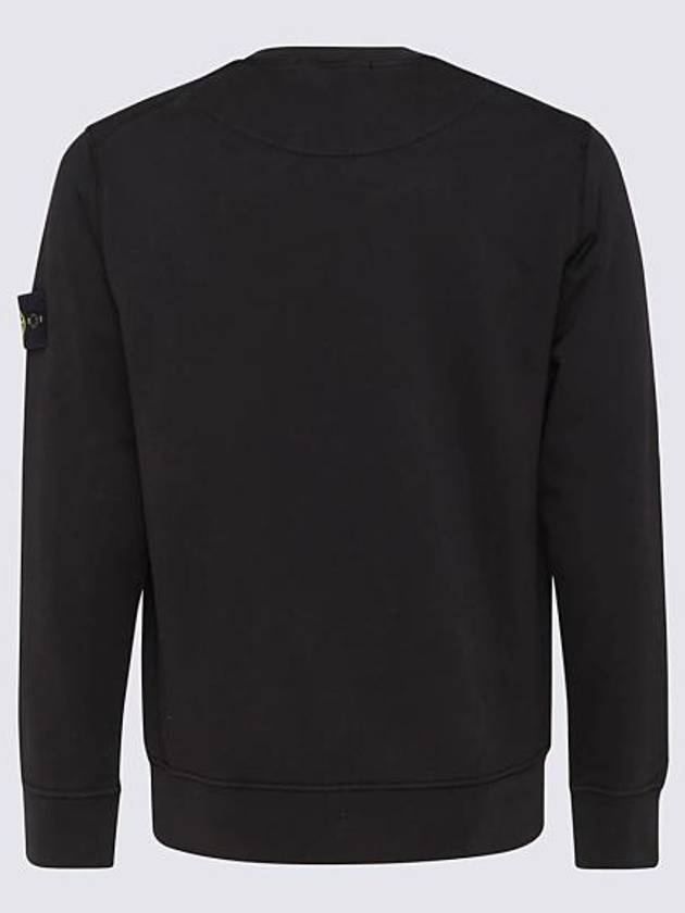 Wappen Patch Crew Neck Cotton Sweatshirt Black - STONE ISLAND - BALAAN 3