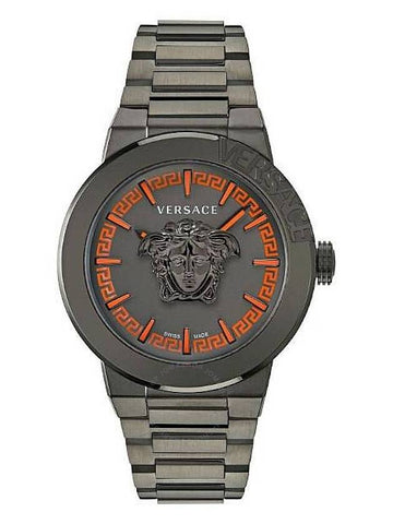 Versace Medusa Infinite Quartz Gunmetal Dial Men's Watch VE7E00723 - VERSACE - BALAAN 1