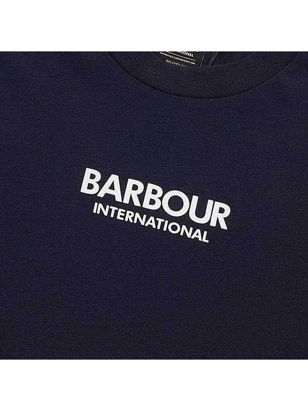 Formula Logo Print Short Sleeve T-Shirt Blue - BARBOUR - BALAAN 7