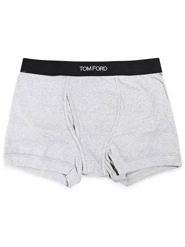 Men's Cotton Boxer Briefs Grey 2 Pack - TOM FORD - BALAAN.