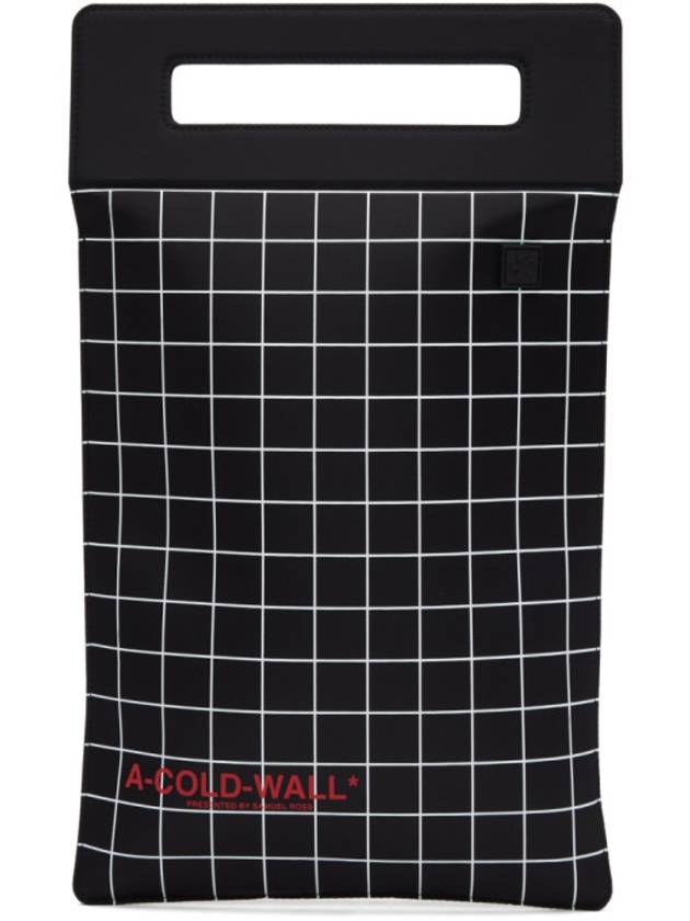 OVERLOCKED BLACK GRID PRINT bag - A-COLD-WALL - BALAAN 2