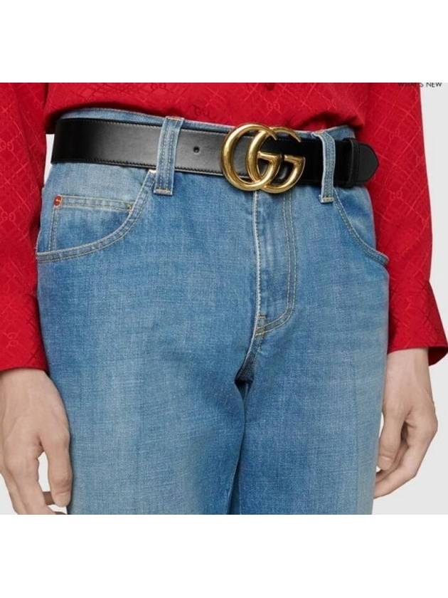 Marmont GG gold logo belt - GUCCI - BALAAN 8