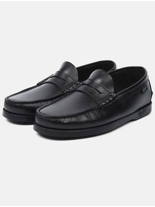 Coraux Leather Loafers Black - PARABOOT - BALAAN 3