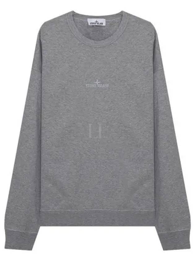 Garment Dyed Cotton Embroidery Logo Sweatshirt Grey - STONE ISLAND - BALAAN 2