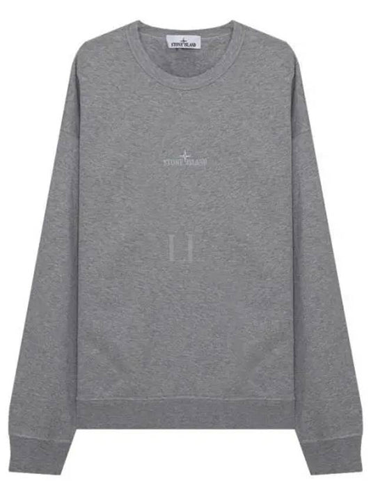 Garment Dyed Cotton Embroidery Logo Sweatshirt Grey - STONE ISLAND - BALAAN 2