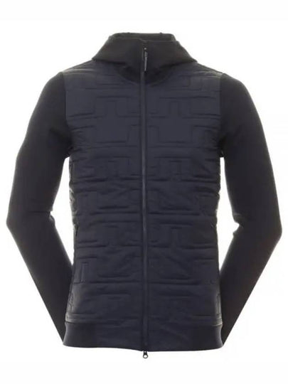 Men's Quilt Hybrid Hooded Jacket Navy - J.LINDEBERG - BALAAN 2