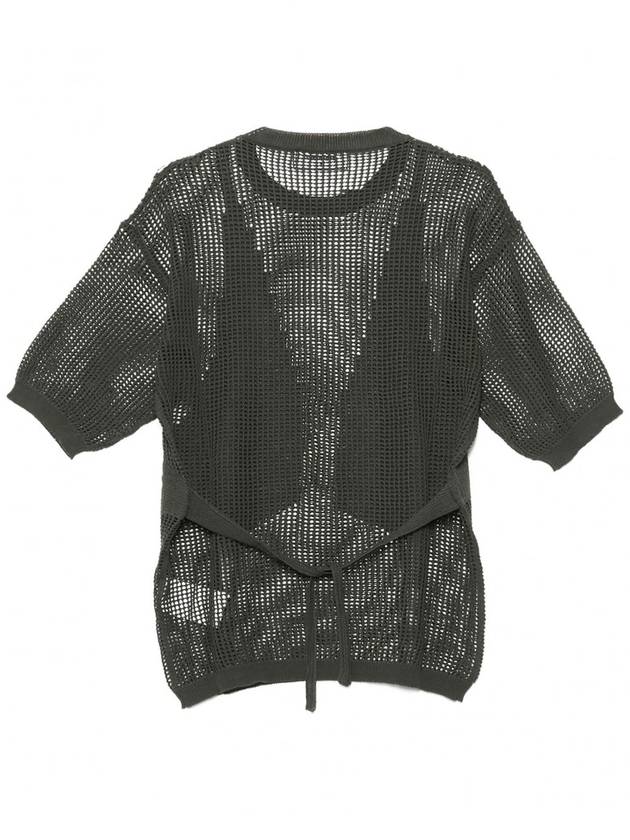 Olive Vest Intarsia Net Sweater - DSQUARED2 - BALAAN 6