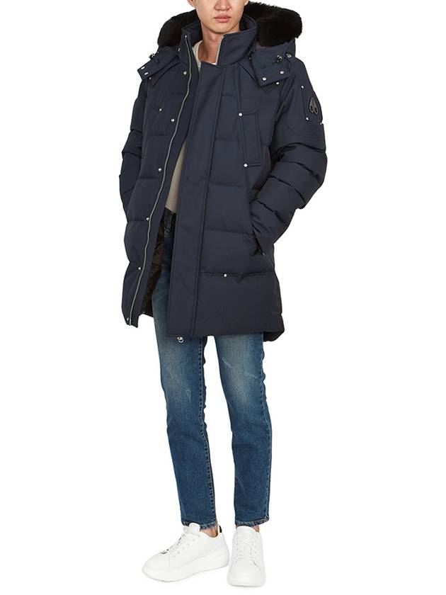 Cloud Neoshear Black Shearling Fur Parka Navy - MOOSE KNUCKLES - BALAAN 7