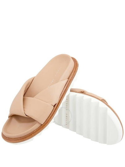 Studio Amelia Ladies Beige Crossover Strap Leather Sandals, Brand Size 35 - STUDIO AMELIA - BALAAN 2