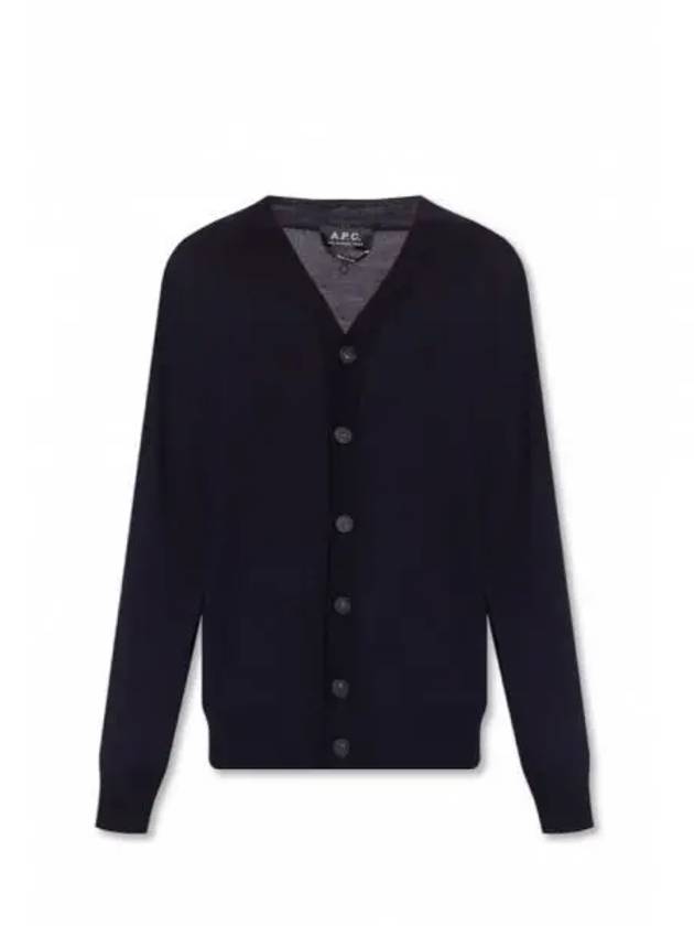 Samuel V-Neck Wool Cardigan Blue - A.P.C. - BALAAN 2