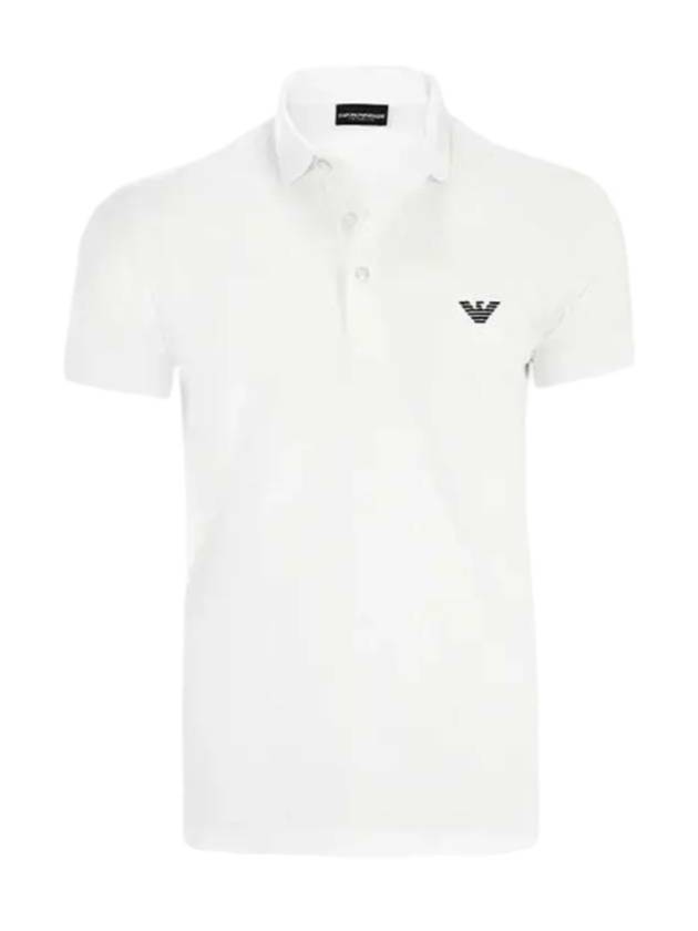 Men's Cotton Polo Shirt White - EMPORIO ARMANI - BALAAN 1