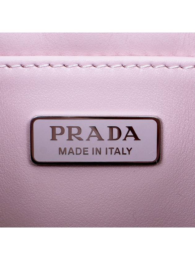 Triangular Logo Cleo Brushed Leather Shoulder Bag Pink - PRADA - BALAAN 9