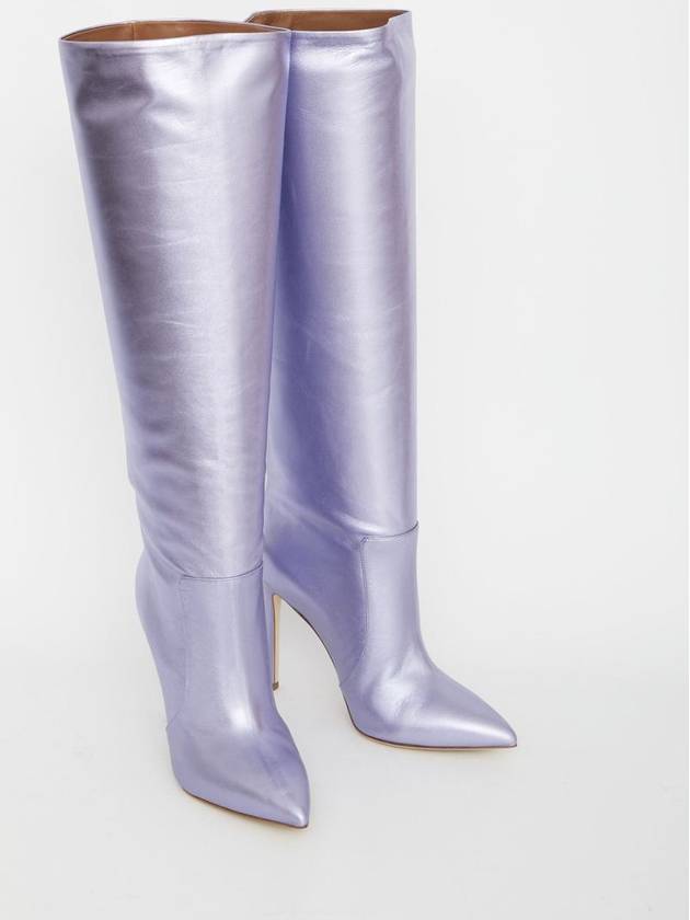 Lilac Leather Boots - PARIS TEXAS - BALAAN 5