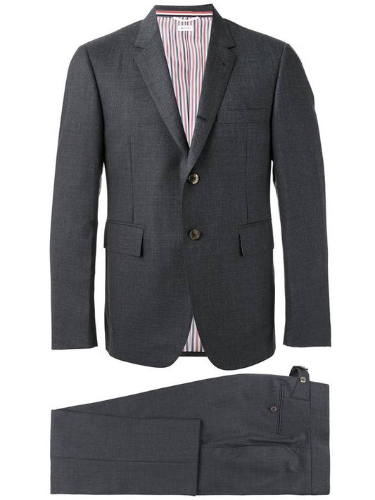 Men's Signature Classic Wool Suit Dark Grey - THOM BROWNE - BALAAN 1