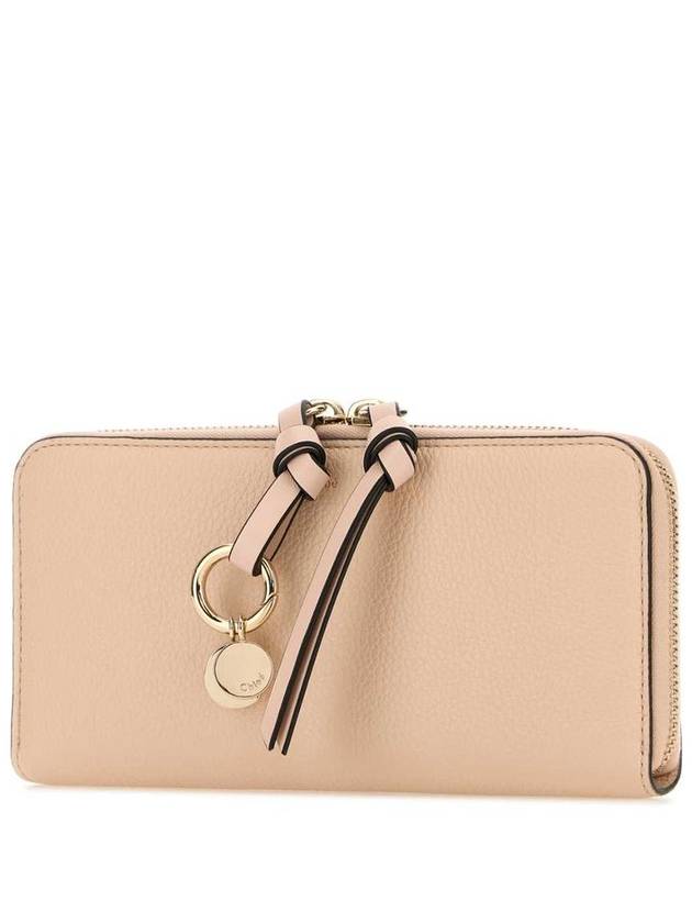 Alphabet Charm Grain Leather Long Wallet Pink - CHLOE - BALAAN 3