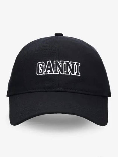 Embroid Logo Ball Cap Black - GANNI - BALAAN 2