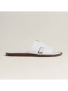 Izmir Leather Slippers Blanc - HERMES - BALAAN 4