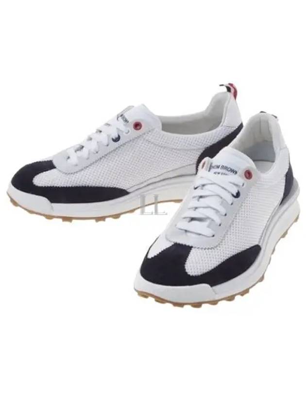 Fine Kid Suede Tech Runner Sneaker Navy - THOM BROWNE - BALAAN 2