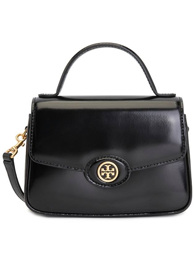 Small Robinson Spazzolato Cross Bag Black - TORY BURCH - BALAAN 2