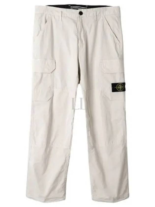 Pantaloni Comfort Fit Cargo Straight Pants Ivory - STONE ISLAND - BALAAN 2