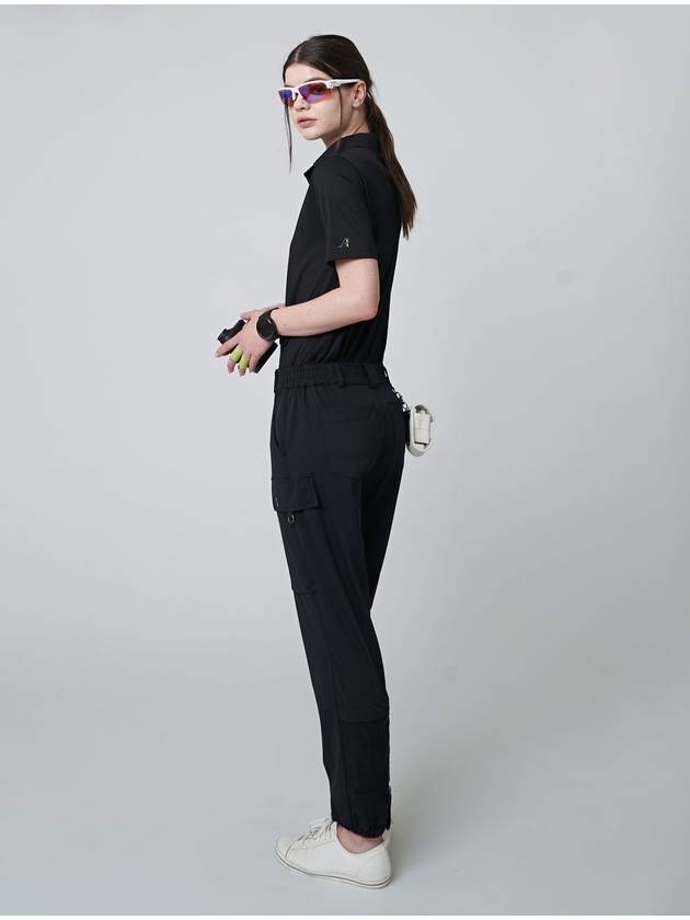 Collar Polo Shirt Black - ATHPLATFORM - BALAAN 8