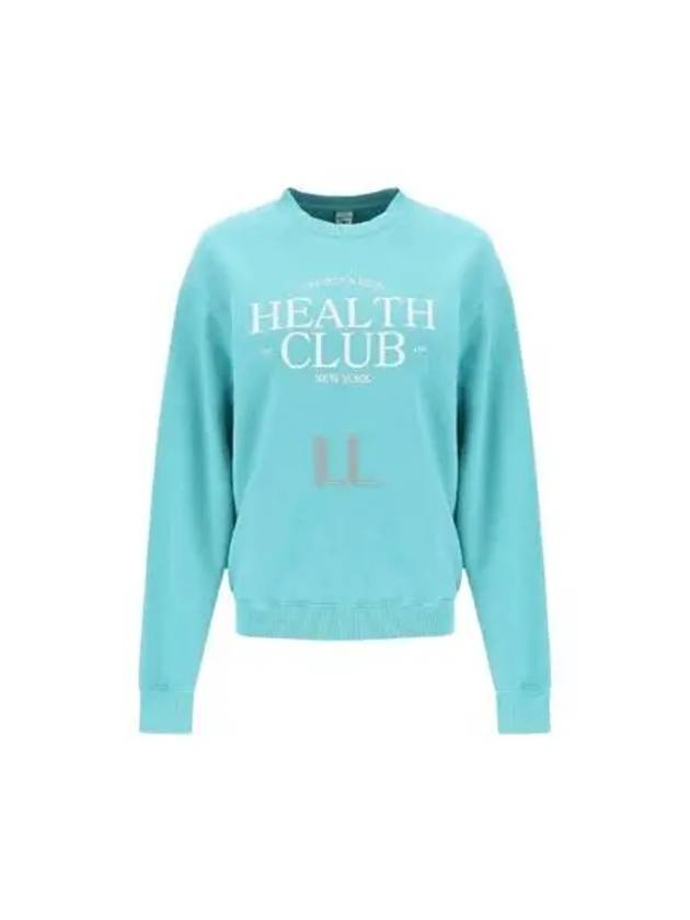 Health Club Print Cotton Sweatshirt Mint - SPORTY & RICH - BALAAN 2