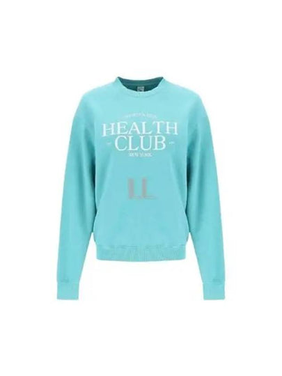 Health Club Print Cotton Sweatshirt Mint - SPORTY & RICH - BALAAN 2