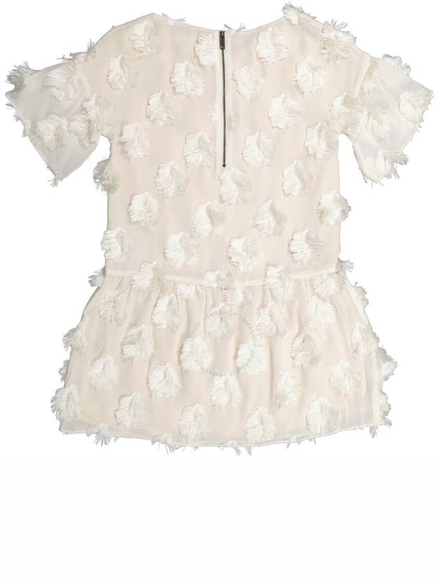 Burberry Girls Natural White Anabella Ruffle Sleeve Dress, Size 10Y - BURBERRY - BALAAN 2