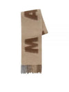 Logo Wool Mohair Blend Fringe Muffler Brown - MARNI - BALAAN 2