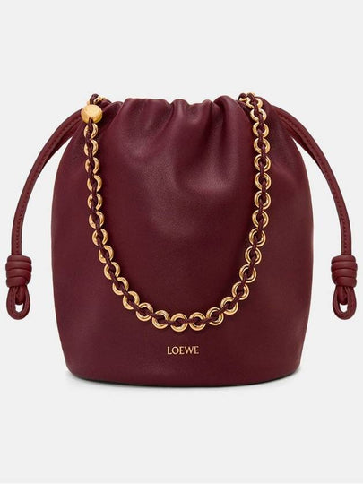 Flamenco Purmelo Nappa Lambskin Bucket Bag Dark Burgundy - LOEWE - BALAAN 2