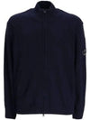 Lambswool GRS Zipped Cardigan Navy - CP COMPANY - BALAAN 2