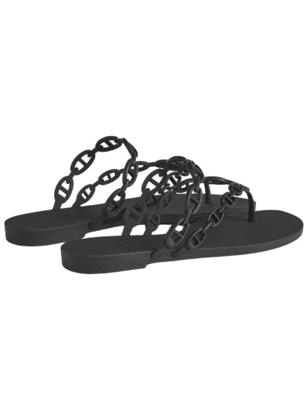 women sandals island noir sandals black - HERMES - BALAAN 7