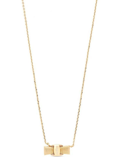 Women's Vara Bow Pendant Necklace Gold - SALVATORE FERRAGAMO - BALAAN 2