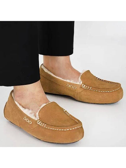 Women's Ansley Wool Moccasin Flat Chestnut - UGG - BALAAN 2