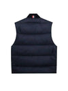 Men's Matte Diagonal Nylon Down Padded Vest Navy - THOM BROWNE - BALAAN 3