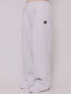 Women's Deep Tuck Wide Pants White Melange Gray - MACASITE - BALAAN 1