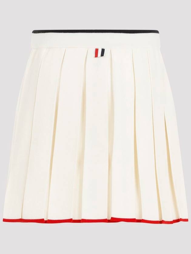 mini pleated skirt white - THOM BROWNE - BALAAN 3