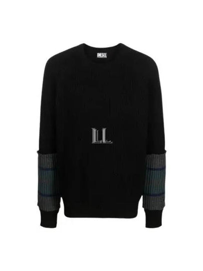 K Leaf Knit Top Black - DIESEL - BALAAN 2