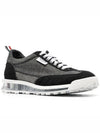 Flannel Clear Sole Low Top Sneakers Grey - THOM BROWNE - BALAAN 5